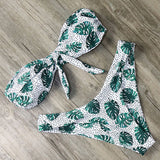 Solid Bandeau Bikini Set 2019 Sexy Swimsuit Women Bikini Brazilian Thong Swimwear Female Halter top Bathing Suit Swimming Wear