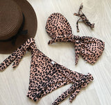 Solid Bandeau Bikini Set 2019 Sexy Swimsuit Women Bikini Brazilian Thong Swimwear Female Halter top Bathing Suit Swimming Wear