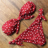 Solid Bandeau Bikini Set 2019 Sexy Swimsuit Women Bikini Brazilian Thong Swimwear Female Halter top Bathing Suit Swimming Wear