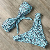Solid Bandeau Bikini Set 2019 Sexy Swimsuit Women Bikini Brazilian Thong Swimwear Female Halter top Bathing Suit Swimming Wear