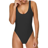 ZAFUL High Cut Backless Swimsuit One-Piece Suits Wire Free U Neck Women Summer Bathing Suit Classic Casual Swimwear Underwear