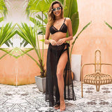 Women Chiffon See-Through Beach Bikini Cover Up Wrap Scarf Swimwear Pareo Sarong Dress Solid Ruffle Casual Beach Dress