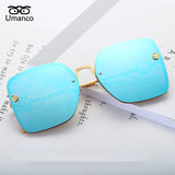 Umanco 2019 New Luxury Oversized Square Sunglasses For Women Men Metal Frame Resin Lens Fashion Designer Brand Beach Travel Gift