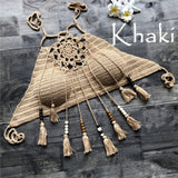 2019 Tassel Crochet Knitted Halter Slim Bikini Tops Swimsuit Tops Bohemia Swimwear Sexy Handmade Crochet Bikini Cotton Cover Top