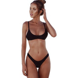 Lefeel Solid Bikini Set Women Sexy Brazilian Swimsuit Bikinis Summer Tube Top Swimwear Low Waist Bathing Suit Female Biquini