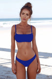 Lefeel Solid Bikini Set Women Sexy Brazilian Swimsuit Bikinis Summer Tube Top Swimwear Low Waist Bathing Suit Female Biquini