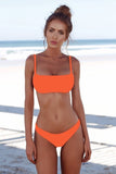 Lefeel Solid Bikini Set Women Sexy Brazilian Swimsuit Bikinis Summer Tube Top Swimwear Low Waist Bathing Suit Female Biquini