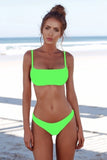 Lefeel Solid Bikini Set Women Sexy Brazilian Swimsuit Bikinis Summer Tube Top Swimwear Low Waist Bathing Suit Female Biquini