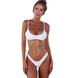 Lefeel Solid Bikini Set Women Sexy Brazilian Swimsuit Bikinis Summer Tube Top Swimwear Low Waist Bathing Suit Female Biquini