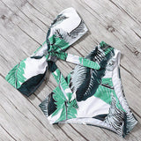 Solid Bandeau Bikini Set 2019 Sexy Swimsuit Women Bikini Brazilian Thong Swimwear Female Halter top Bathing Suit Swimming Wear