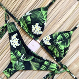 Melphieer High Neck Tank Crop Top Bikini Crochet Bikinis Set Swimwear Women Swimsuit Female Beachwear 2019 Monokini Bathing Suit