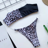 2020 New Sexy Bikinis Women Swimsuit Low Waist Bathing Suits Swim Off Shoulder Bikini Set Swimwear Hollow Out Top Bandeau Bikini