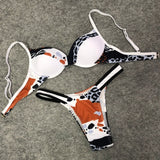 2020 New Sexy Bikinis Women Swimsuit Low Waist Bathing Suits Swim Off Shoulder Bikini Set Swimwear Hollow Out Top Bandeau Bikini