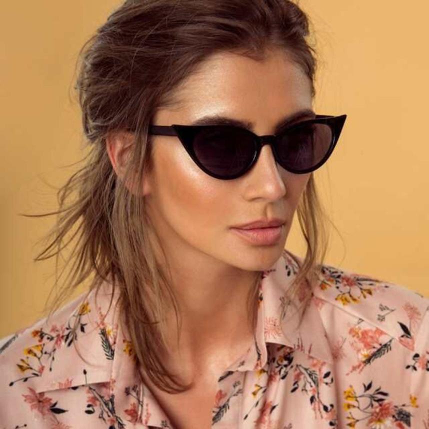 Franchise Women Man Vintage Cute Cat Eye Irregular Shape Sunglasses Eyewear Retro Unisex Square Beach sunbathing Sun Glasses