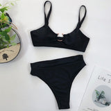 2020 Sexy Halter Top Micro Bikini Summer Swimsuit Women Swimwear Black White Bathing Suit Mini Thong Bikinis Set Maillot De Bain