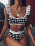 2019 New top sexy solid swimwear push up bikini bandage sport suit high cut bathing suit bandeau swimsuit women bikini set 2507