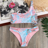 Melphieer High Neck Tank Crop Top Bikini Crochet Bikinis Set Swimwear Women Swimsuit Female Beachwear 2019 Monokini Bathing Suit
