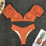 Melphieer High Neck Tank Crop Top Bikini Crochet Bikinis Set Swimwear Women Swimsuit Female Beachwear 2019 Monokini Bathing Suit