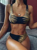 Melphieer High Neck Tank Crop Top Bikini Crochet Bikinis Set Swimwear Women Swimsuit Female Beachwear 2019 Monokini Bathing Suit