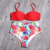 Melphieer High Neck Tank Crop Top Bikini Crochet Bikinis Set Swimwear Women Swimsuit Female Beachwear 2019 Monokini Bathing Suit