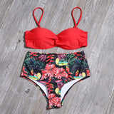 Melphieer High Neck Tank Crop Top Bikini Crochet Bikinis Set Swimwear Women Swimsuit Female Beachwear 2019 Monokini Bathing Suit