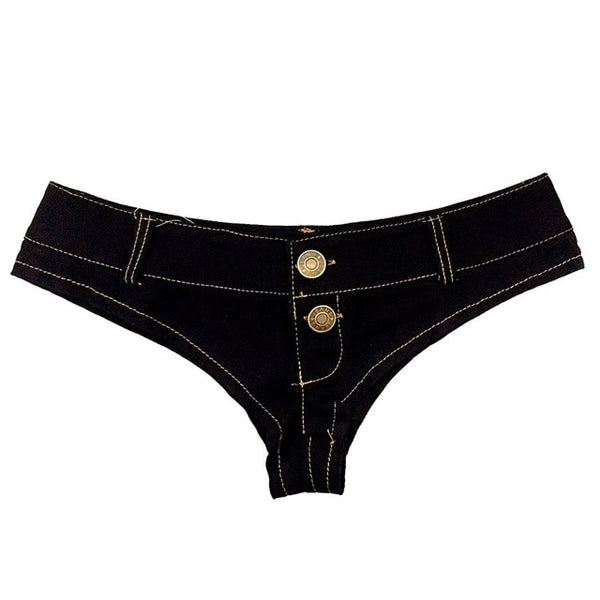 Sexy Jeans MINI Denim Shorts High Cut Bikini Hot Jean Short Double Button Low Rise Waist Shorts Exotic Culb Wear 5 Colours FX35