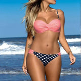 YICN Sexy Bikinis Women Swimsuit 2018 Summer Low Waisted Bathing Suits Halter Top Push Up Bikini Set Plus Size Swimwear XXXL