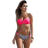 YICN Sexy Bikinis Women Swimsuit 2018 Summer Low Waisted Bathing Suits Halter Top Push Up Bikini Set Plus Size Swimwear XXXL