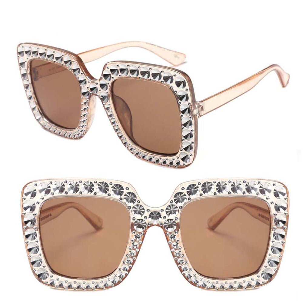 Manmade Diamond Square Sunglasses Women Men Beach Holiday Glasses Eyeglasses Eyewear Hiking Eyewear Outdoor Eyeglass