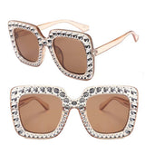 Manmade Diamond Square Sunglasses Women Men Beach Holiday Glasses Eyeglasses Eyewear Hiking Eyewear Outdoor Eyeglass