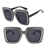 Manmade Diamond Square Sunglasses Women Men Beach Holiday Glasses Eyeglasses Eyewear Hiking Eyewear Outdoor Eyeglass