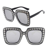 Manmade Diamond Square Sunglasses Women Men Beach Holiday Glasses Eyeglasses Eyewear Hiking Eyewear Outdoor Eyeglass
