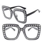 Manmade Diamond Square Sunglasses Women Men Beach Holiday Glasses Eyeglasses Eyewear Hiking Eyewear Outdoor Eyeglass