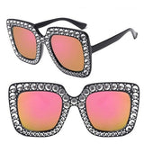 Manmade Diamond Square Sunglasses Women Men Beach Holiday Glasses Eyeglasses Eyewear Hiking Eyewear Outdoor Eyeglass