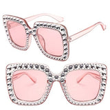 Manmade Diamond Square Sunglasses Women Men Beach Holiday Glasses Eyeglasses Eyewear Hiking Eyewear Outdoor Eyeglass