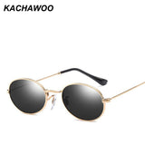 Kachawoo black small oval sunglasses men mirror metal frame retro sun glasses for women accessories summer beach 2018 UV400