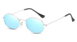 Kachawoo black small oval sunglasses men mirror metal frame retro sun glasses for women accessories summer beach 2018 UV400
