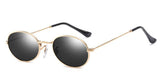Kachawoo black small oval sunglasses men mirror metal frame retro sun glasses for women accessories summer beach 2018 UV400