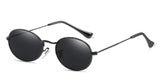 Kachawoo black small oval sunglasses men mirror metal frame retro sun glasses for women accessories summer beach 2018 UV400