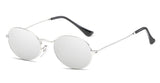 Kachawoo black small oval sunglasses men mirror metal frame retro sun glasses for women accessories summer beach 2018 UV400