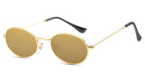 Kachawoo black small oval sunglasses men mirror metal frame retro sun glasses for women accessories summer beach 2018 UV400